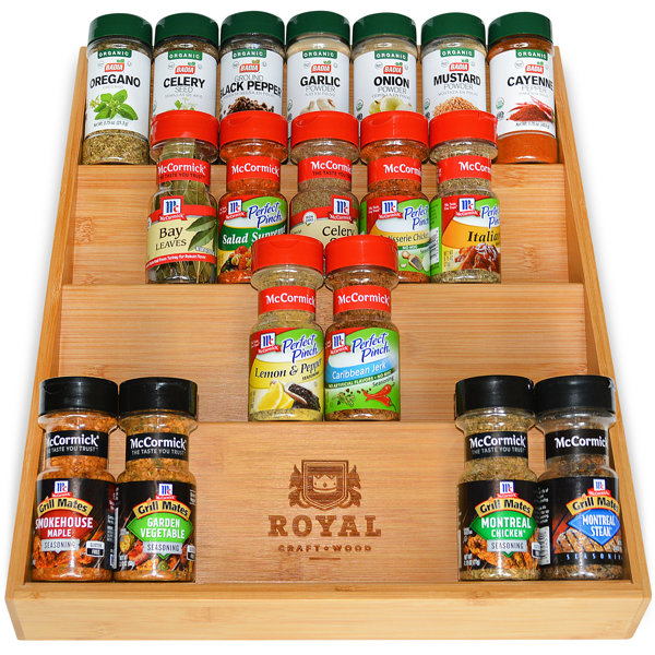 Royal Craft Wood Sprack4slots Spice Jars Drawer Organizer & Reviews